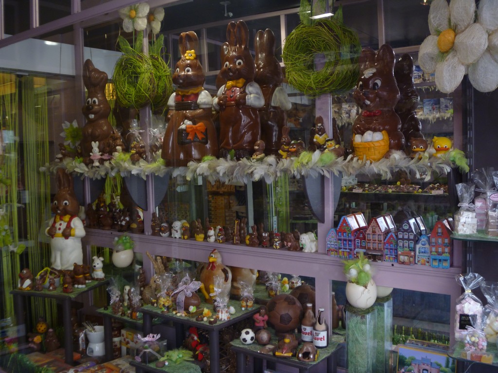 Chocolate shop Easter displays