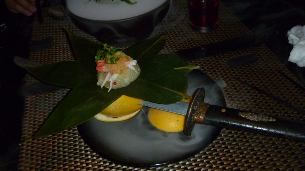 Sword meal at Ninja Restaurant