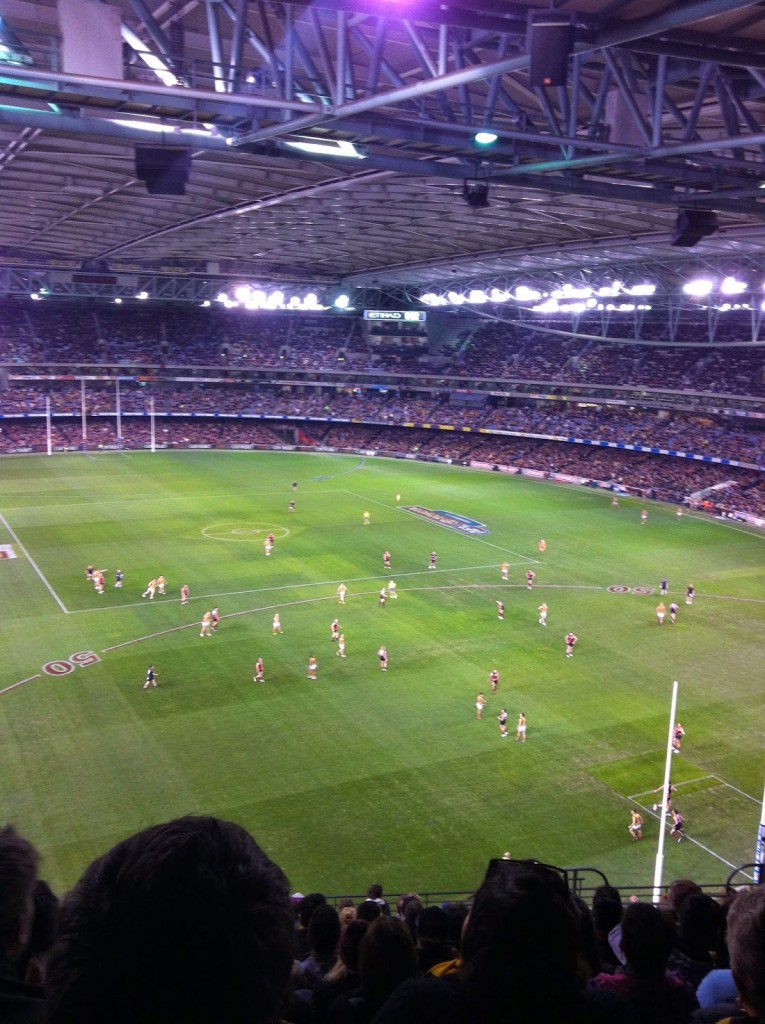 Friday night footy at Ethiad Stadium