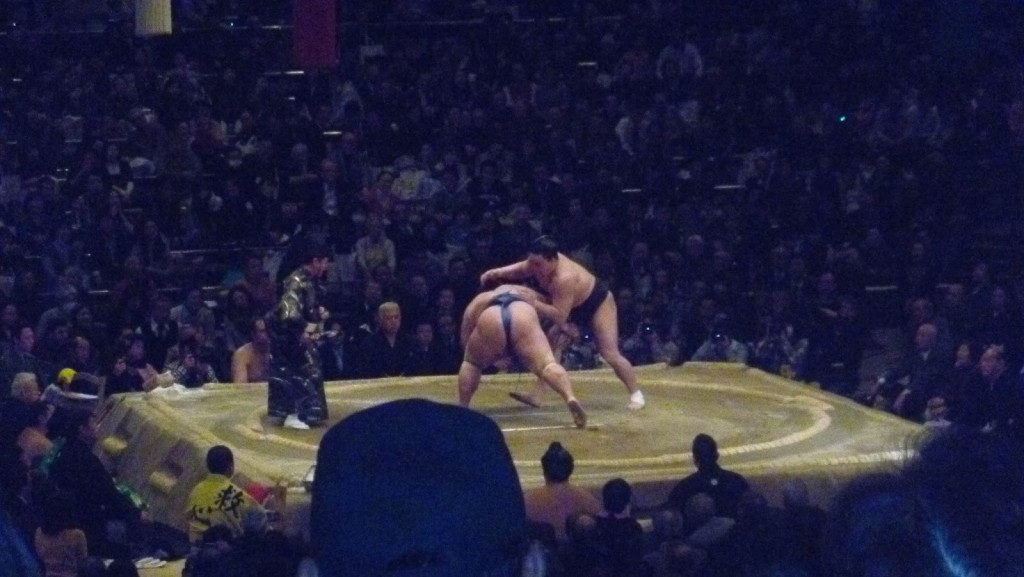 Sumo wrestling at Ryogoku