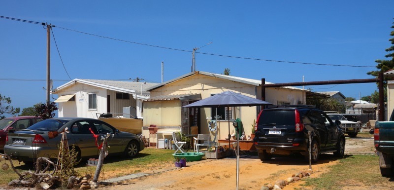 Typical beach shacks add old time charm to Green Head